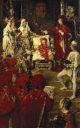 unknow artist Philip I, the Handsome, Conferring the Order of the Golden Fleece on his Son Charles of Luxembourg USA oil painting reproduction